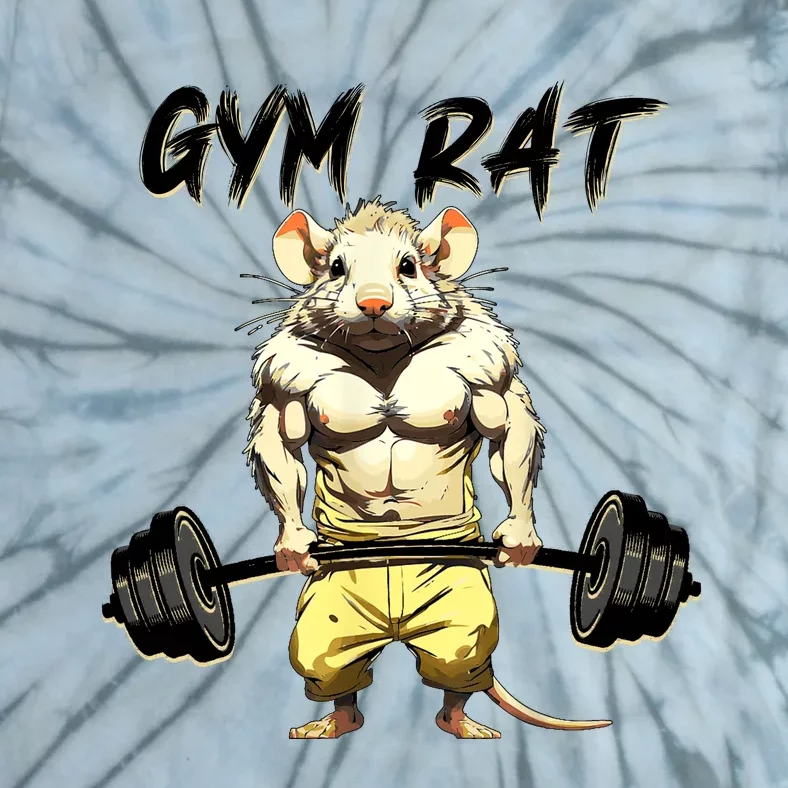 Funny Rat Bodybuilding Fitness Gym Motivation Workout Exercise Weight Lifting Tie-Dye T-Shirt