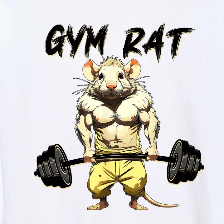 Funny Rat Bodybuilding Fitness Gym Motivation Workout Exercise Weight Lifting Garment-Dyed Sweatshirt