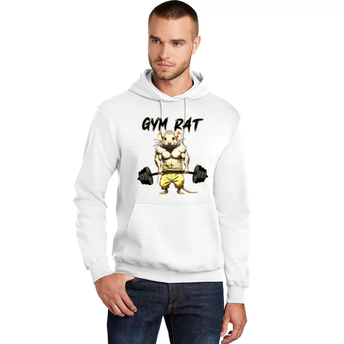 Funny Rat Bodybuilding Fitness Gym Motivation Workout Exercise Weight Lifting Hoodie