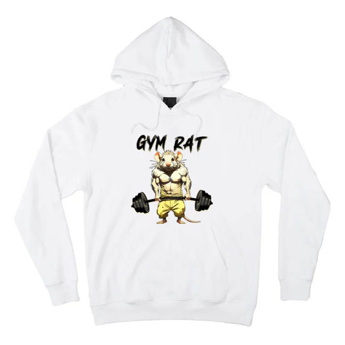 Funny Rat Bodybuilding Fitness Gym Motivation Workout Exercise Weight Lifting Hoodie