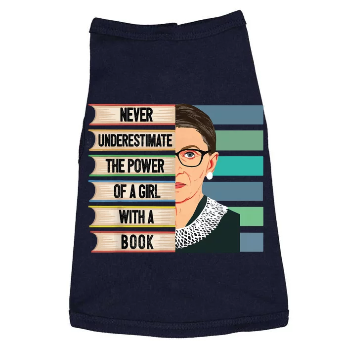 Feminist Ruth Bader Ginsburg RBG Quote Girl With Book Doggie Tank