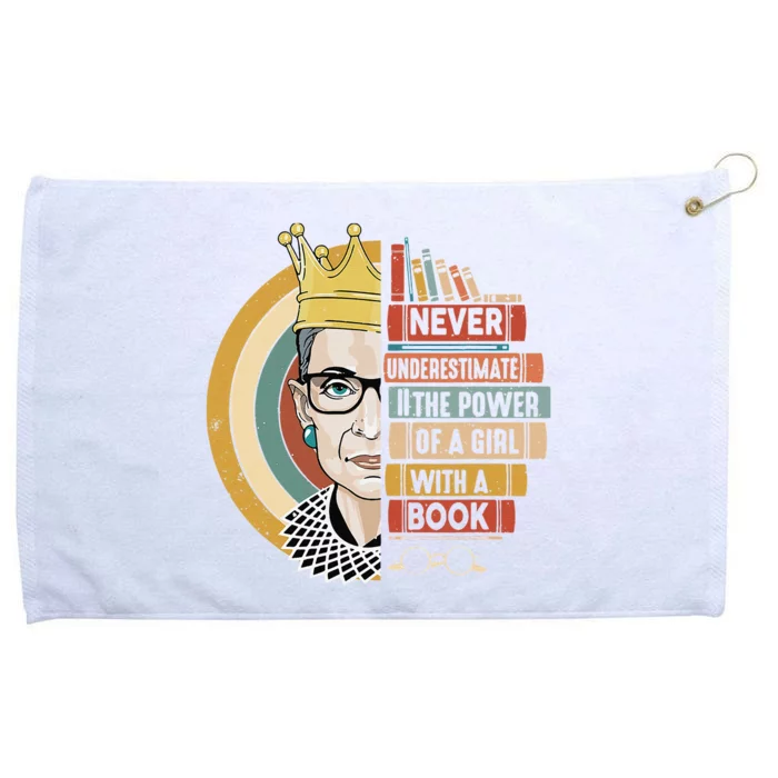 Feminist Ruth Bader Ginsburg RBG Quote Girl With Book Women Grommeted Golf Towel