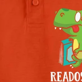 Funny Reading Book Readers Dinosaur Dino Apparel Dry Zone Grid Performance Polo