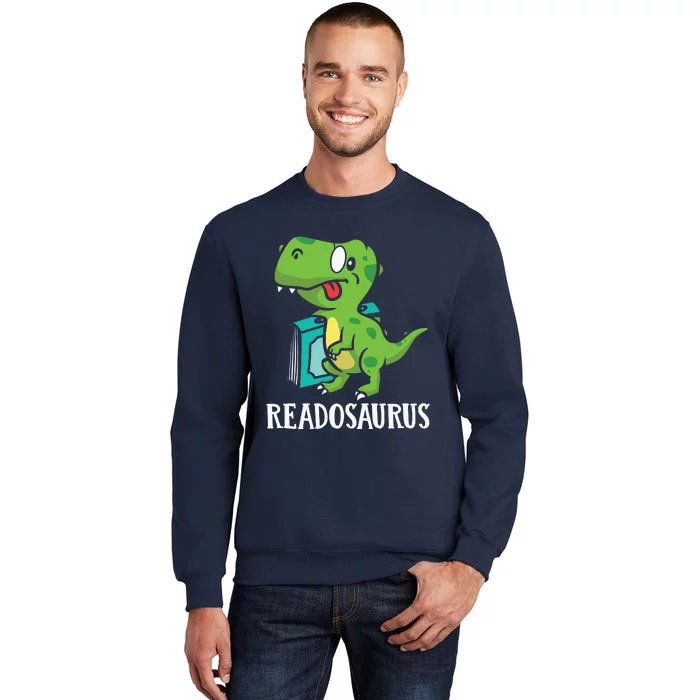 Funny Reading Book Readers Dinosaur Dino Apparel Sweatshirt