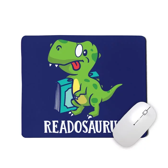 Funny Reading Book Readers Dinosaur Dino Apparel Mousepad