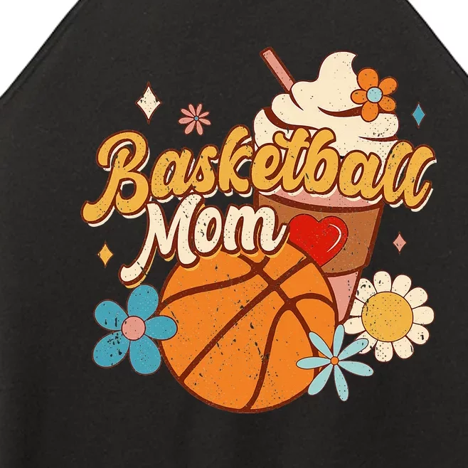 Funny Retro Basketball Mom Mother's Day Coffee Women’s Perfect Tri Rocker Tank