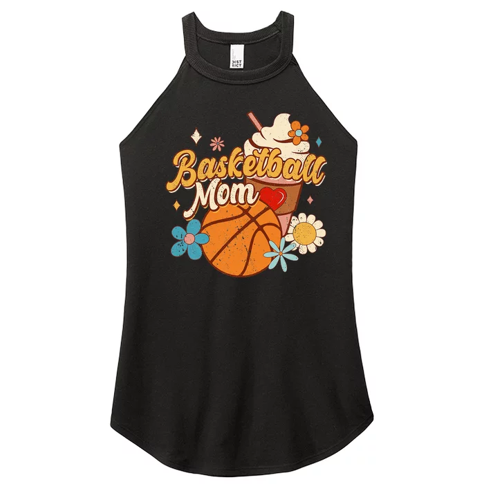 Funny Retro Basketball Mom Mother's Day Coffee Women’s Perfect Tri Rocker Tank