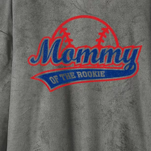 Funny Retro Baseball Mommy Of The Rookie Hooded Wearable Blanket