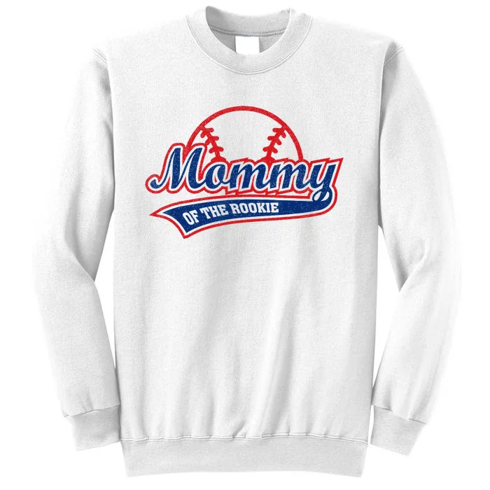 Funny Retro Baseball Mommy Of The Rookie Sweatshirt