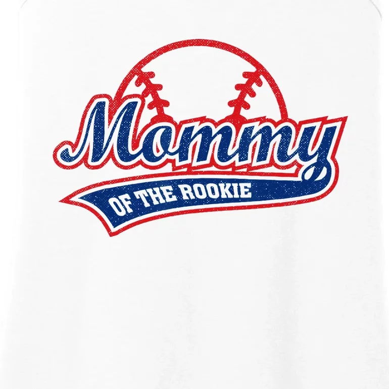 Funny Retro Baseball Mommy Of The Rookie Ladies Essential Tank