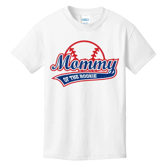 Funny Retro Baseball Mommy Of The Rookie Kids T-Shirt