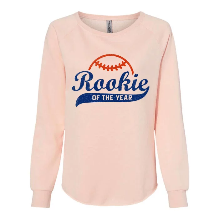 Funny Retro Baseball Rookie Of The Year Womens California Wash Sweatshirt