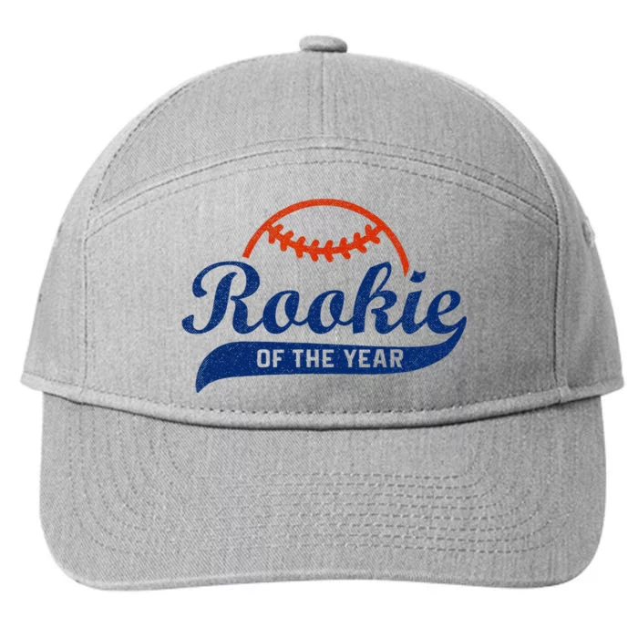 Funny Retro Baseball Rookie Of The Year 7-Panel Snapback Hat