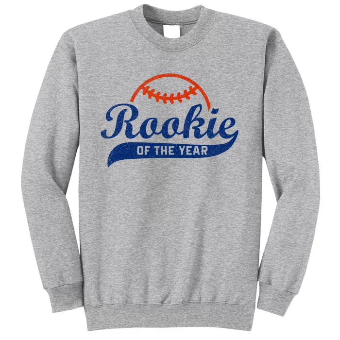 Funny Retro Baseball Rookie Of The Year Tall Sweatshirt