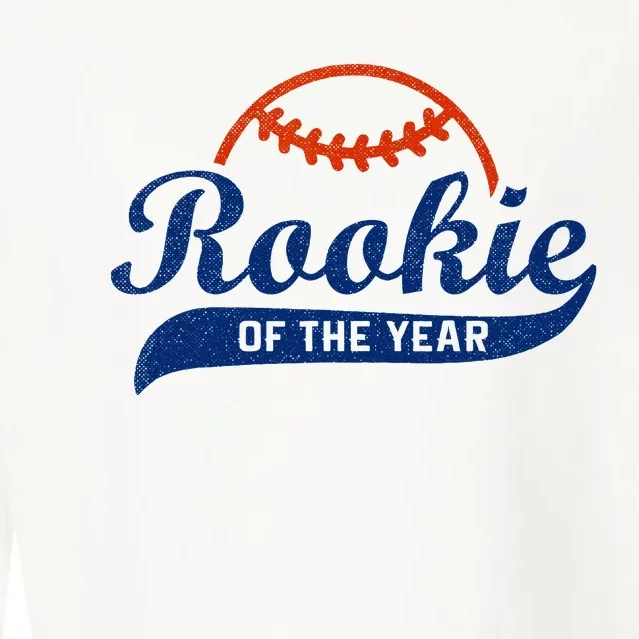 Funny Retro Baseball Rookie Of The Year Cropped Pullover Crew