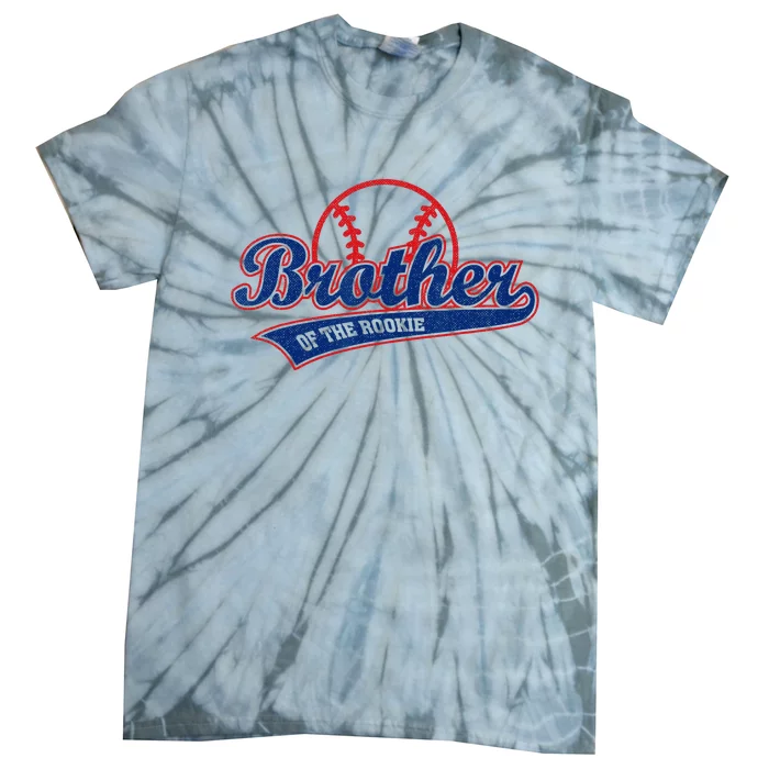 Funny Retro Baseball Brother of the Rookie Tie-Dye T-Shirt