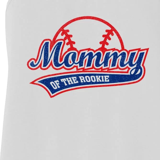 Funny Retro Baseball Mommy of the Rookie Women's Racerback Tank