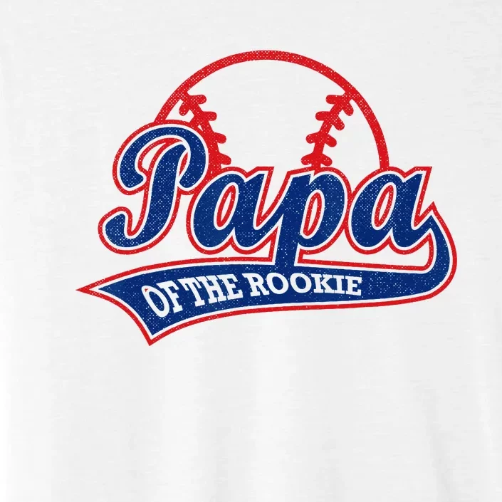 Funny Retro Baseball Papa of the Rookie ChromaSoft Performance T-Shirt