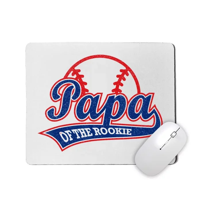 Funny Retro Baseball Papa of the Rookie Mousepad