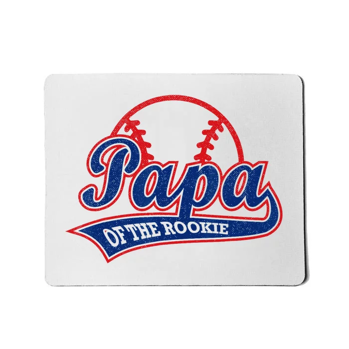 Funny Retro Baseball Papa of the Rookie Mousepad