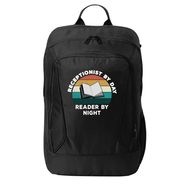 Funny Receptionist By Day Reader By Night: Cool Book Lover Gift City Backpack