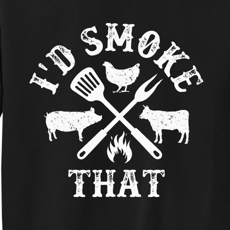 Funny Retro BBQ Party Smoker Chef Dad Gifts Id Smoke That Sweatshirt