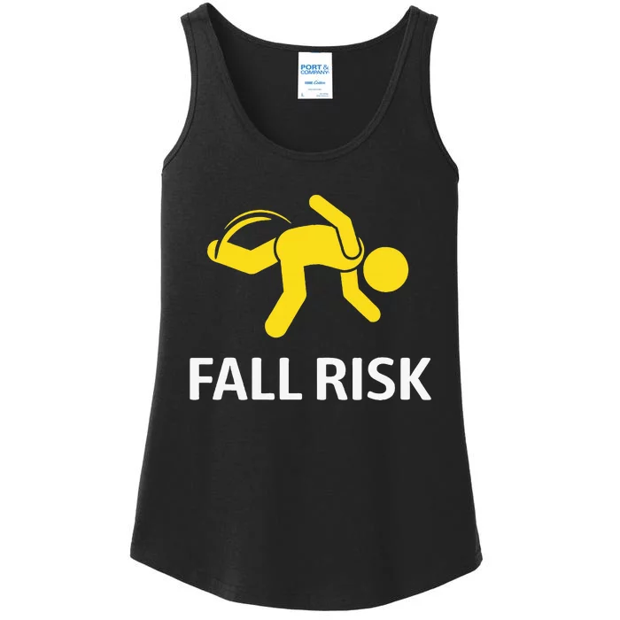 Fall Risk Balance Issues Funny Fall Risk Ladies Essential Tank