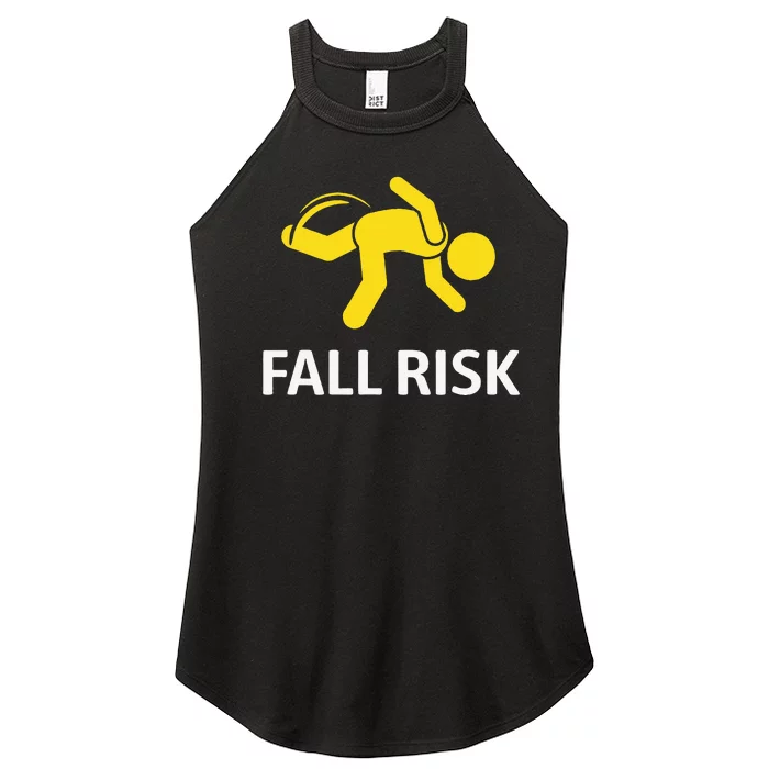 Fall Risk Balance Issues Funny Fall Risk Women’s Perfect Tri Rocker Tank