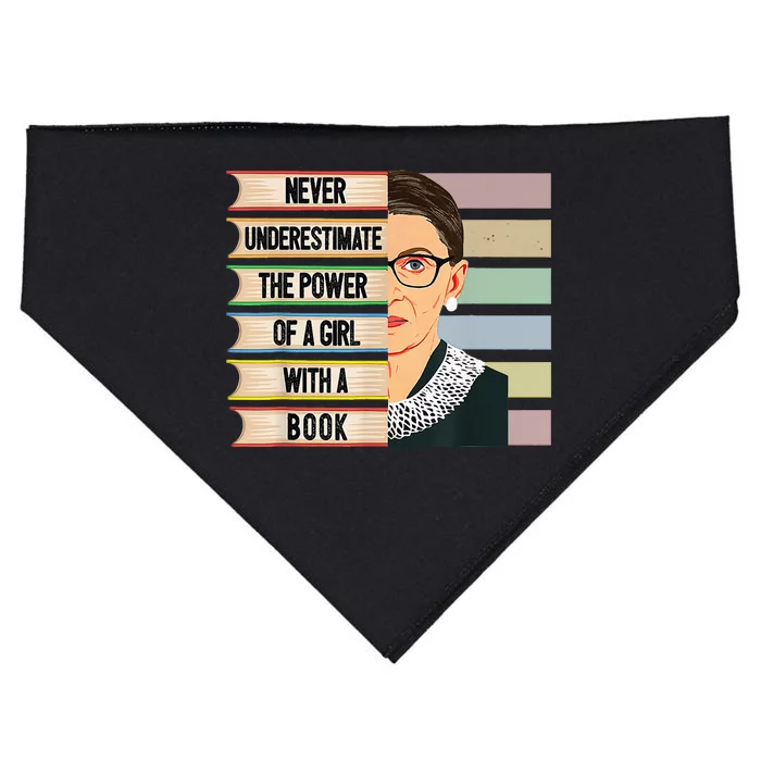 Feminist Ruth Bader Ginsburg RBG Quote With Book USA-Made Doggie Bandana