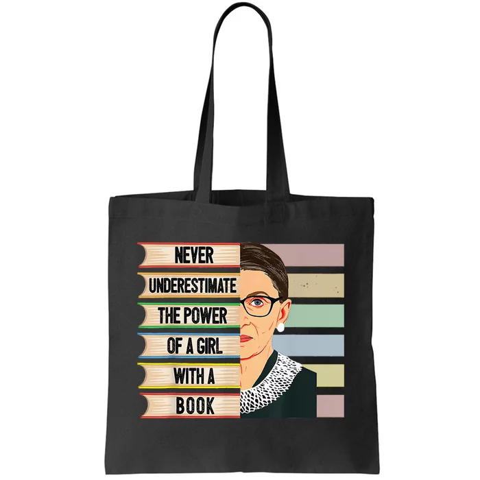 Feminist Ruth Bader Ginsburg RBG Quote With Book Tote Bag