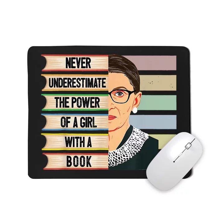 Feminist Ruth Bader Ginsburg RBG Quote With Book Mousepad