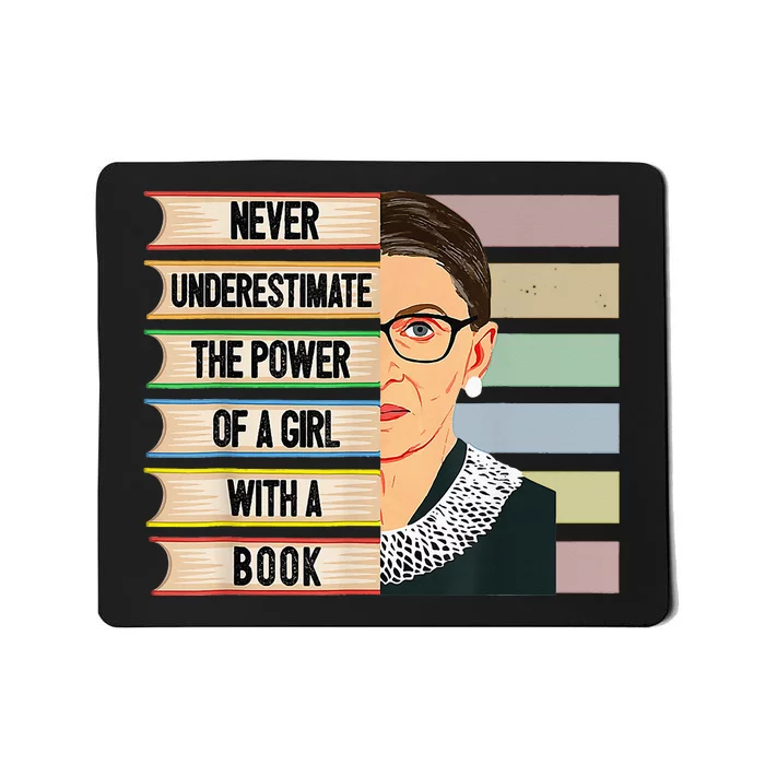 Feminist Ruth Bader Ginsburg RBG Quote With Book Mousepad