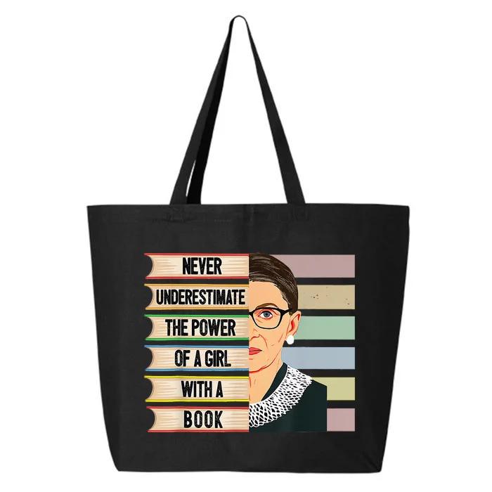 Feminist Ruth Bader Ginsburg RBG Quote With Book 25L Jumbo Tote