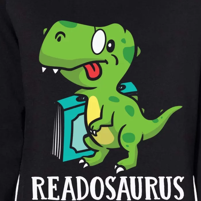 Funny Reading Book Readers Dinosaur Dino Apparel Womens California Wash Sweatshirt