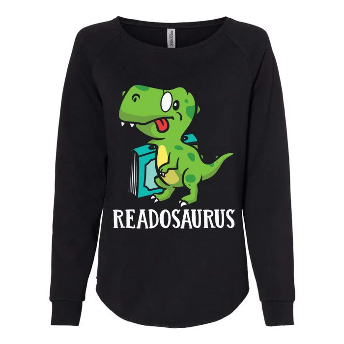 Funny Reading Book Readers Dinosaur Dino Apparel Womens California Wash Sweatshirt