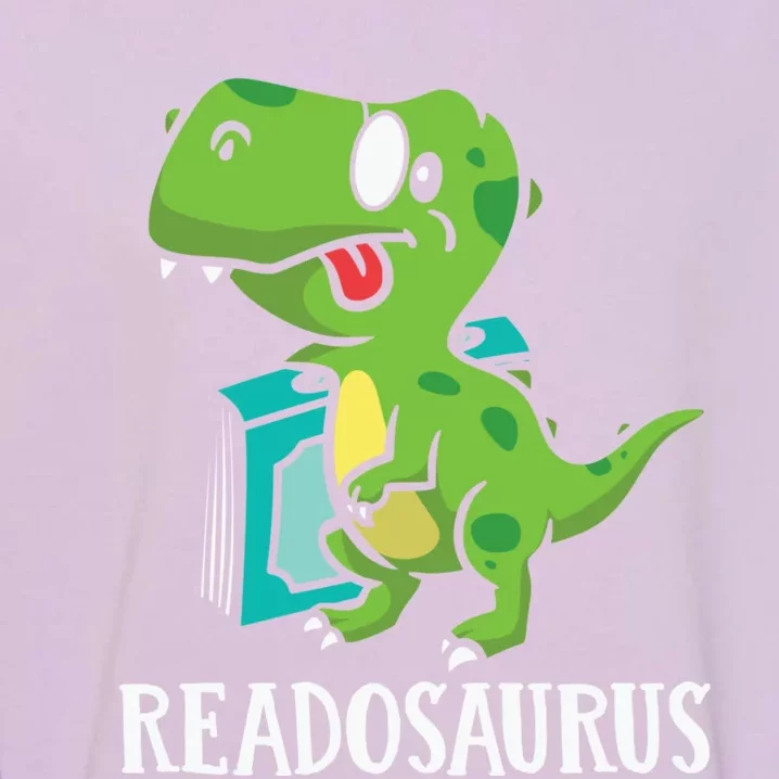 Funny Reading Book Readers Dinosaur Dino Apparel Garment-Dyed Sweatshirt