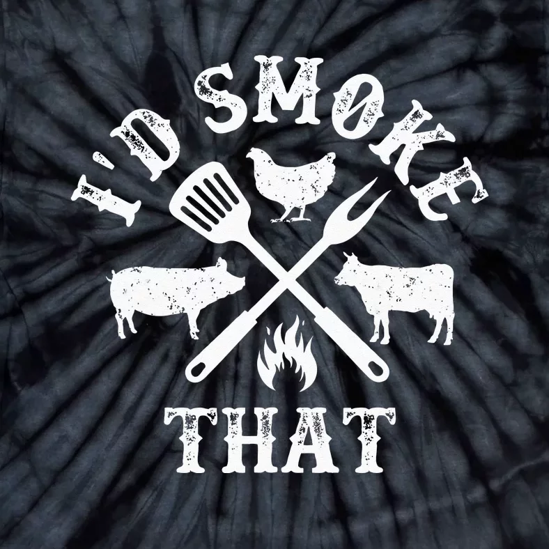 Funny Retro BBQ Party Smoker Chef Dad Gifts Id Smoke That Tie-Dye T-Shirt