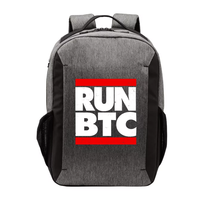 Funny Run BTC Bitcoin Logo Vector Backpack