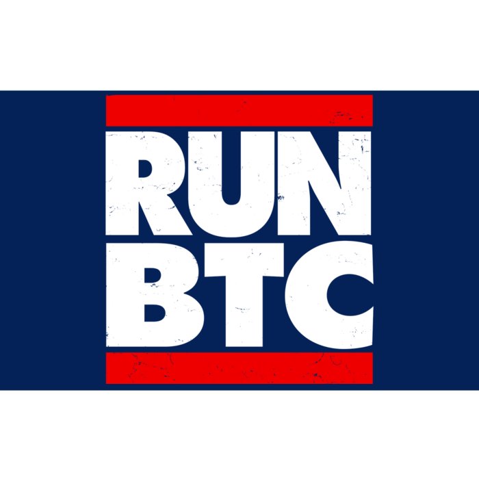 Funny Run BTC Bitcoin Logo Bumper Sticker