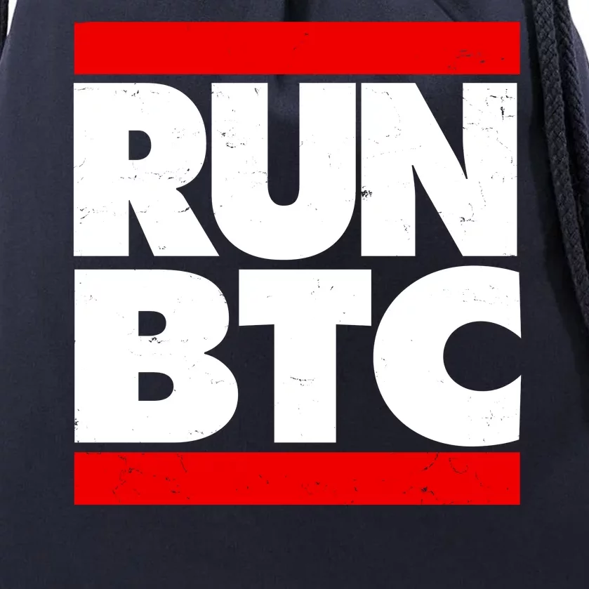 Funny Run BTC Bitcoin Logo Drawstring Bag