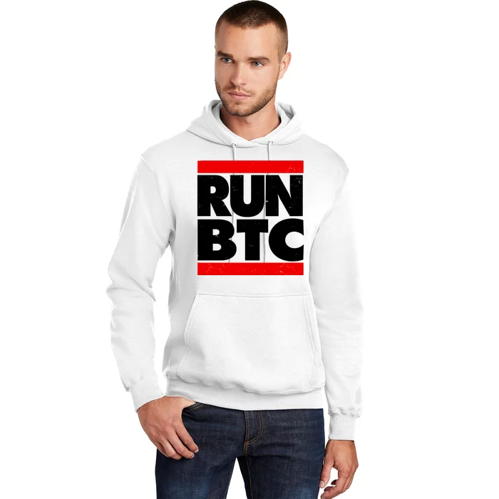 Funny Run BTC Bitcoin Logo Hoodie