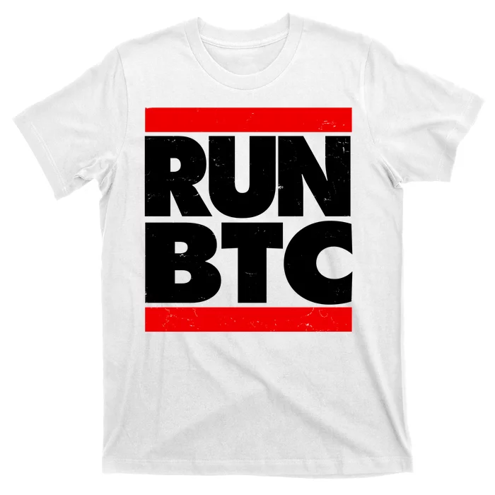 Funny Run BTC Bitcoin Logo T-Shirt