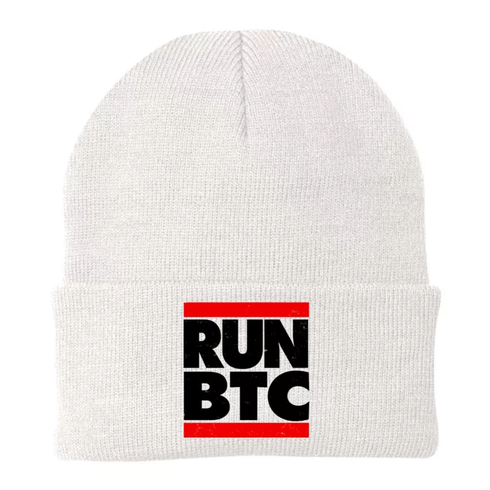 Funny Run BTC Bitcoin Logo Knit Cap Winter Beanie