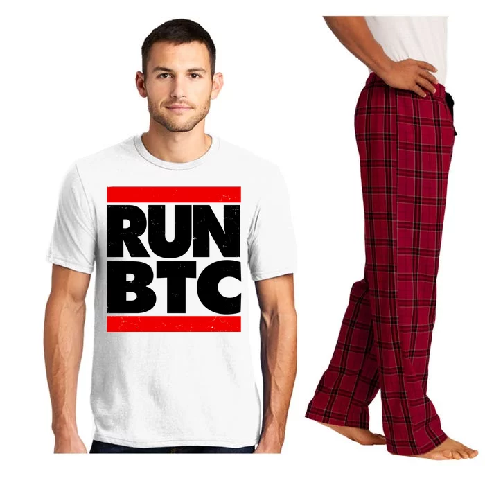 Funny Run BTC Bitcoin Logo Pajama Set