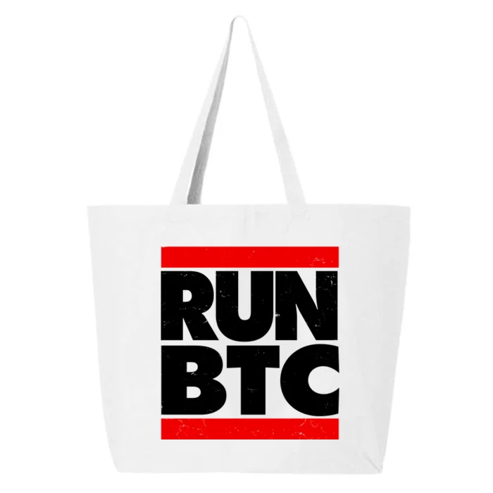 Funny Run BTC Bitcoin Logo 25L Jumbo Tote