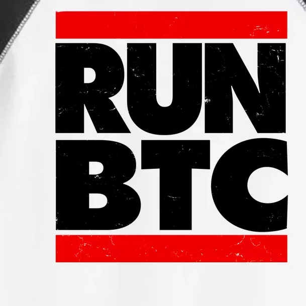 Funny Run BTC Bitcoin Logo Toddler Fine Jersey T-Shirt