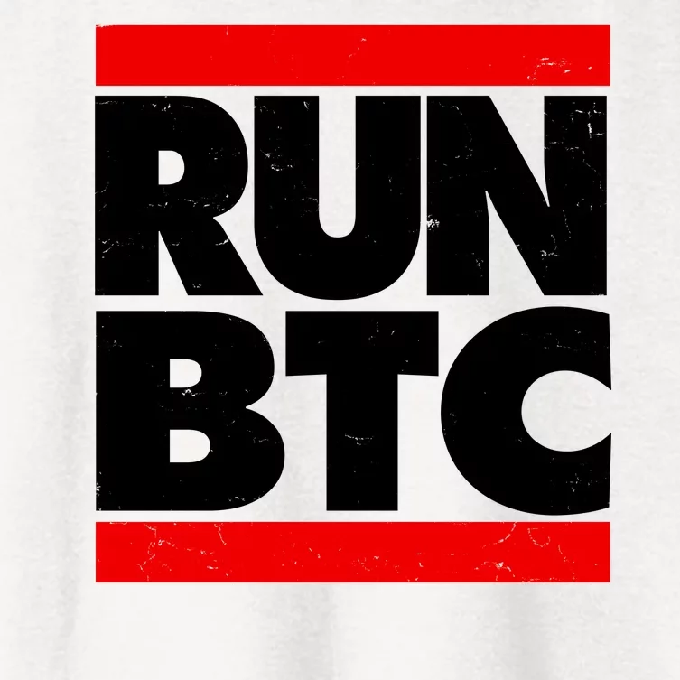 Funny Run BTC Bitcoin Logo Women's Crop Top Tee