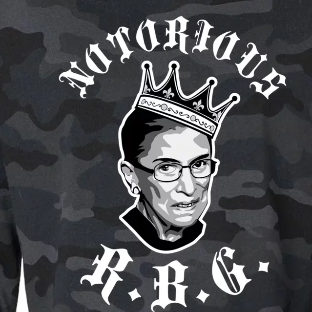 Funny Ruth Bader Ginsberg Gift Notorious Rbg Great Gift Cool Gift Cropped Pullover Crew