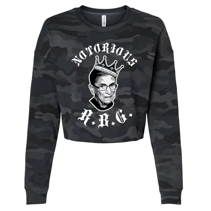 Funny Ruth Bader Ginsberg Gift Notorious Rbg Great Gift Cool Gift Cropped Pullover Crew