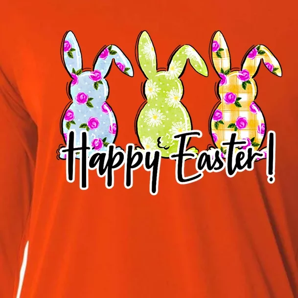 Funny Rabbits Bunnies Happy Easter Day Meaningful Gift Cooling Performance Long Sleeve Crew